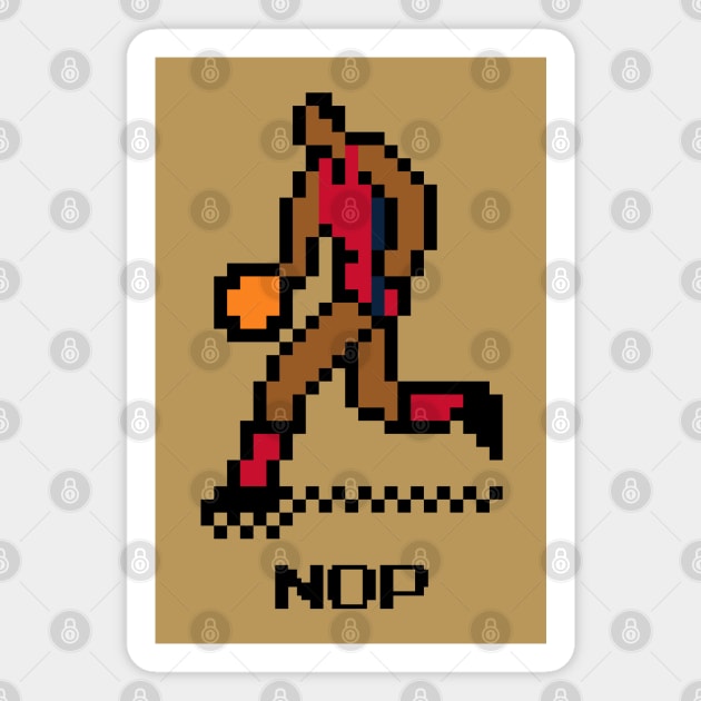 8-Bit Basketball - New Orleans Magnet by The Pixel League